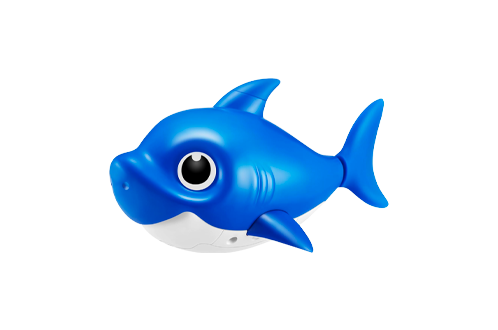 Robo Alive Junior Baby Shark New Silicon Fins Version Swimming Daddy Shark (Blue) by ZURU